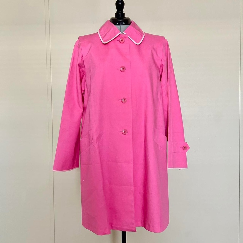 Vintage Barbie Pink Button-Up Rain Coat